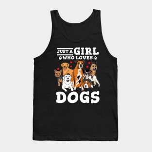 Boxer Dog Just a Girl Who Loves Dogs Tank Top